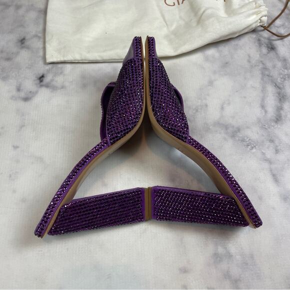 GIA/RHW Rosie 14 Crystal Embellished Slide Heeled Sandals - Picture 8 of 10